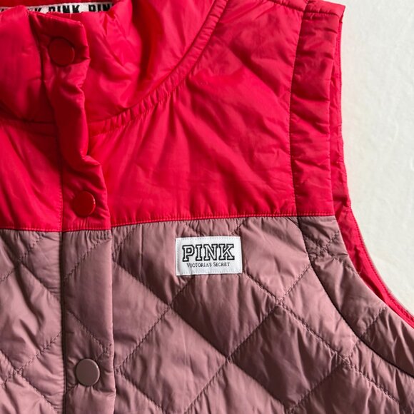 Victoria's Secret PINK Women's Vest, Size L, Red and Mauve - Picture 5 of 5